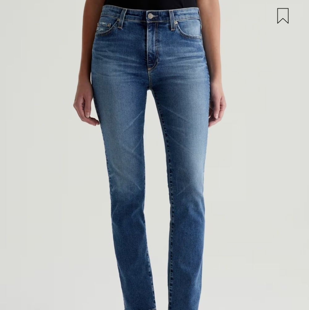 AG Adriano Goldschmied Mari Mid-Rise Slim Straight Jeans - Picture 6 of 14